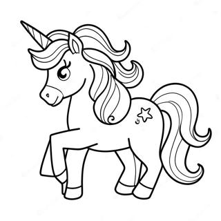 Sparkling Magical Unicorn Coloring Page 100522-39090