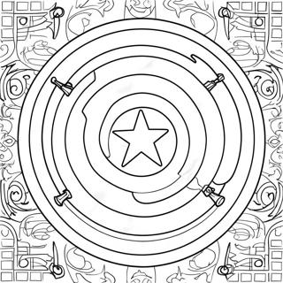 Captain America Shield Coloring Page 10055-483