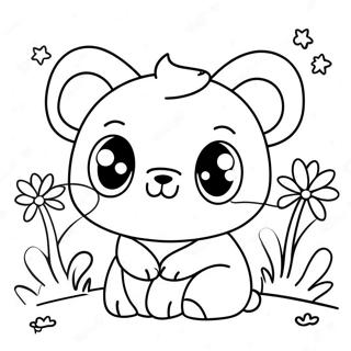 Kawaii Cute Animal Coloring Page 100572-39128