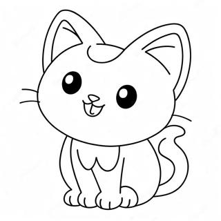 Adorable Kawaii Cat Coloring Page 100573-39130