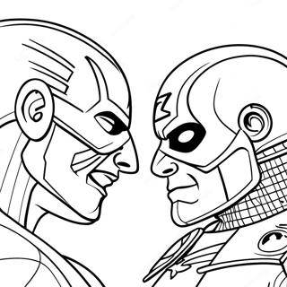 Captain America Vs Red Skull Coloring Page 10059-1135