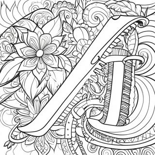 Letter For Adults Coloring Pages