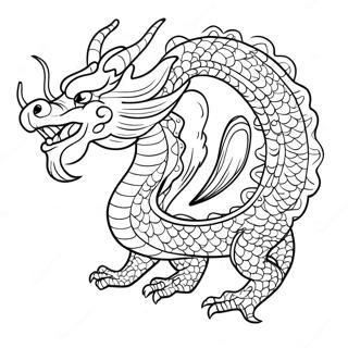 Chinese Dragon Coloring Pages