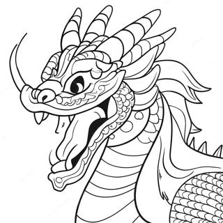 Fierce Chinese Dragon Coloring Page 100779-39293