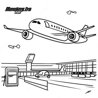 Airport Coloring Pages