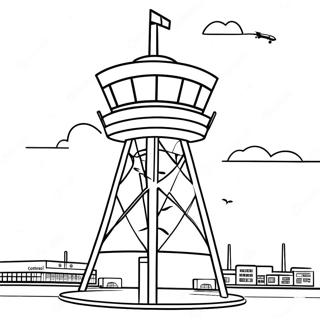Air Traffic Control Tower Coloring Page 100908-39401