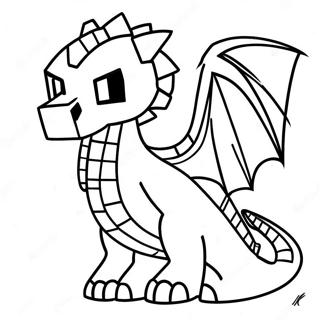 Ender Dragon Minecraft Coloring Page 100956-39428