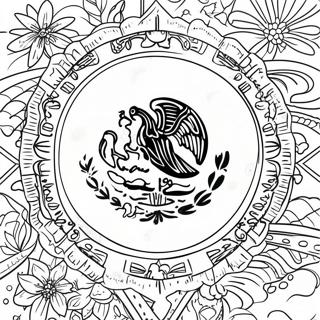 Vibrant Mexican Flag Coloring Page 101033-39489