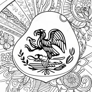 Vibrant Mexican Flag Coloring Page 101033-39491