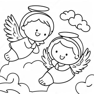 Angels In The Sky Coloring Page 101114-39560