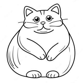 Fat Cat Coloring Pages