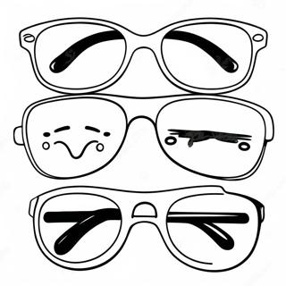 Funny Glasses Coloring Page 101342-39731