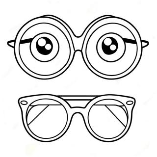 Funny Glasses Coloring Page 101342-39732