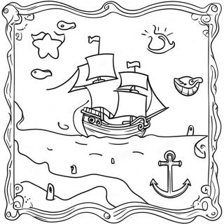 Treasure Map Coloring Pages