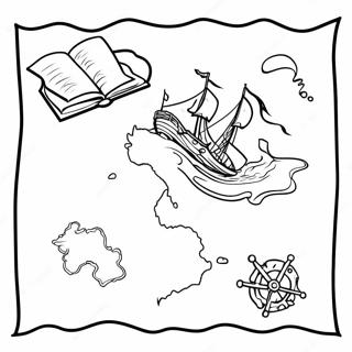 Treasure Map Coloring Page 101366 39856