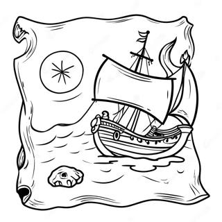 Ancient Treasure Map Coloring Page 101368-39861