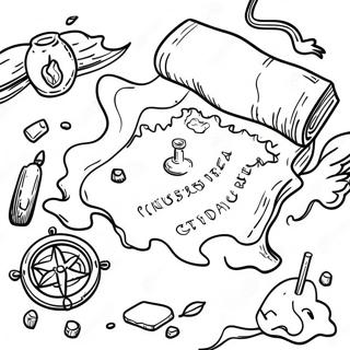 Mystical Treasure Map Coloring Page 101369 39865