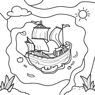 Adventurous Treasure Map Coloring Page 101370 39762
