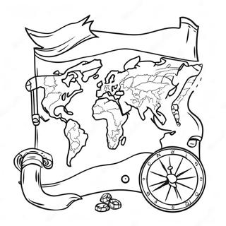 Adventurous Treasure Map Coloring Page 101370 39871