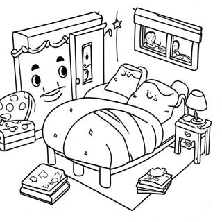 Sleepover Coloring Pages