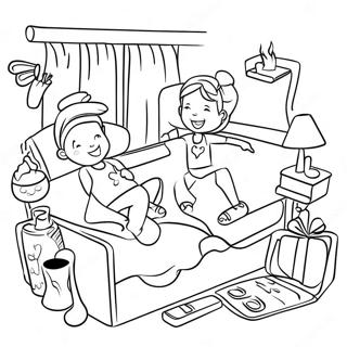 Sleepover Fun Activities Coloring Page 101392-39876