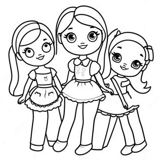 Cute Barbie Chelsea With Friends Coloring Page 101418-39897