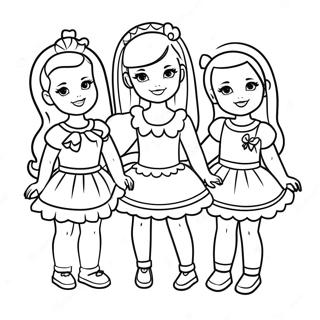 Cute Barbie Chelsea With Friends Coloring Page 101418-39898