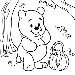 Winnie The Pooh Halloween Coloring Pages