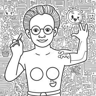 Keith Haring Coloring Page 101547-39994