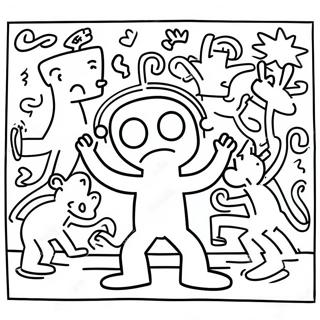 Keith Haring Coloring Page 101547-39996