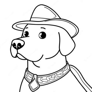 Brave Sheriff Labrador In Action Coloring Page 101679-40102