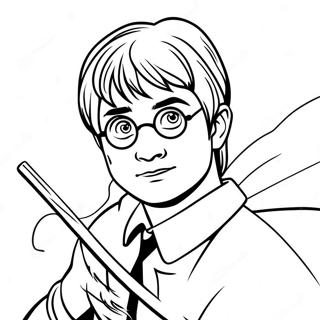 Harry Potter With Wand Coloring Page 101704-40119