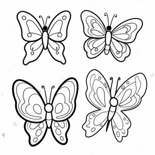 Colorful Butterfly Life Cycle Stages Coloring Page 101729 40139