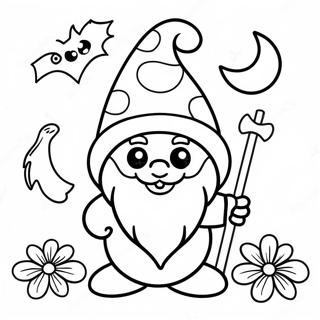 Happy Halloween Gnome Coloring Page 101758 40169