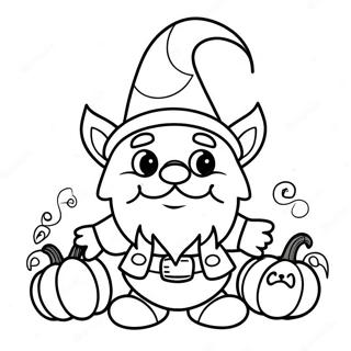 Happy Halloween Gnome Coloring Page 101758 40170