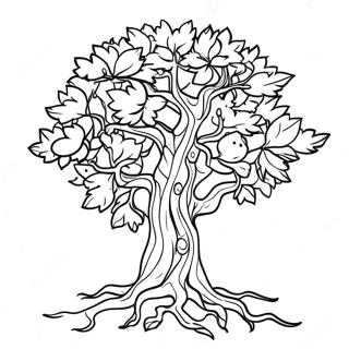 Tu Bishvat Tree Coloring Page 101907-40273