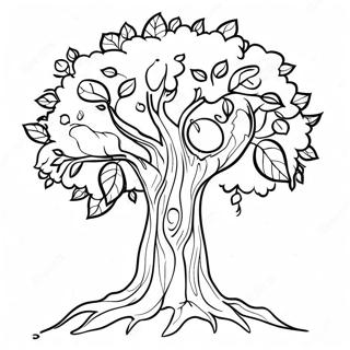 Tu Bishvat Tree Coloring Page 101907-40274