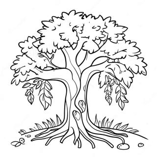 Tu Bishvat Tree Coloring Page 101907-40275