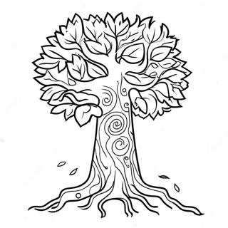 Tu Bishvat Tree Coloring Page 101907-40276