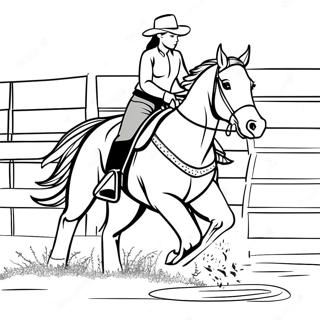 Barrel Racing Horse And Rider Coloring Page 101933-40295