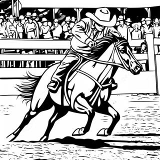 Fast Barrel Racing Action Coloring Page 101934-40297