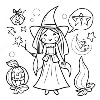 Gothic Witchcraft Coloring Pages