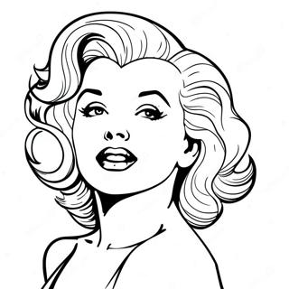 Vintage Marilyn Monroe Portrait Coloring Page 102037-40377