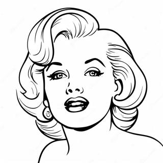 Vintage Marilyn Monroe Portrait Coloring Page 102037-40380