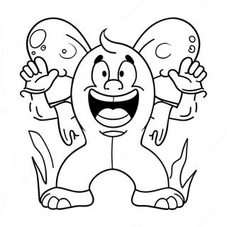 Nightmare Huggy Wuggy Coloring Page 102062-40396