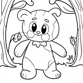 Creepy Huggy Wuggy In Shadows Coloring Page 102063-40397