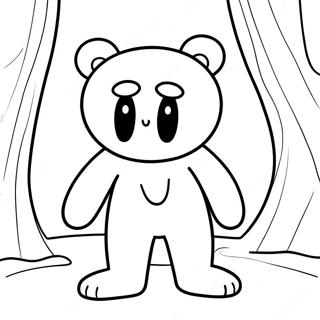 Creepy Huggy Wuggy In Shadows Coloring Page 102063-40398