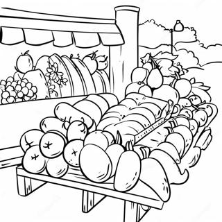 Farmers Market Coloring Pages