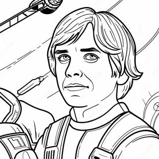 Luke Skywalker In X Wing Fighter Coloring Page 102195-40509