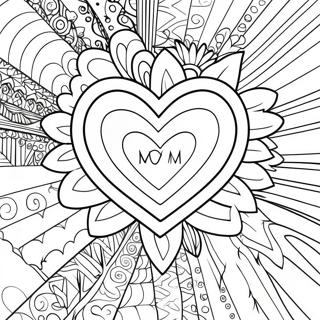 Heart Mom Coloring Pages